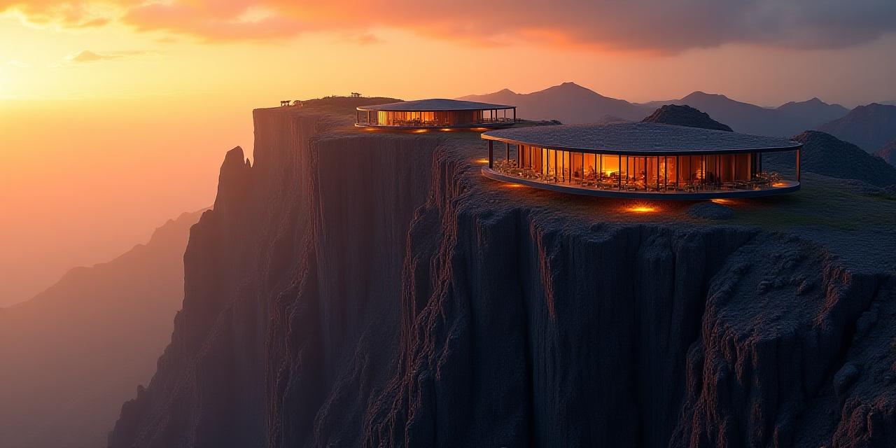 Panoramic view of the volcanic landscape surrounding Caldera Crest Hotel